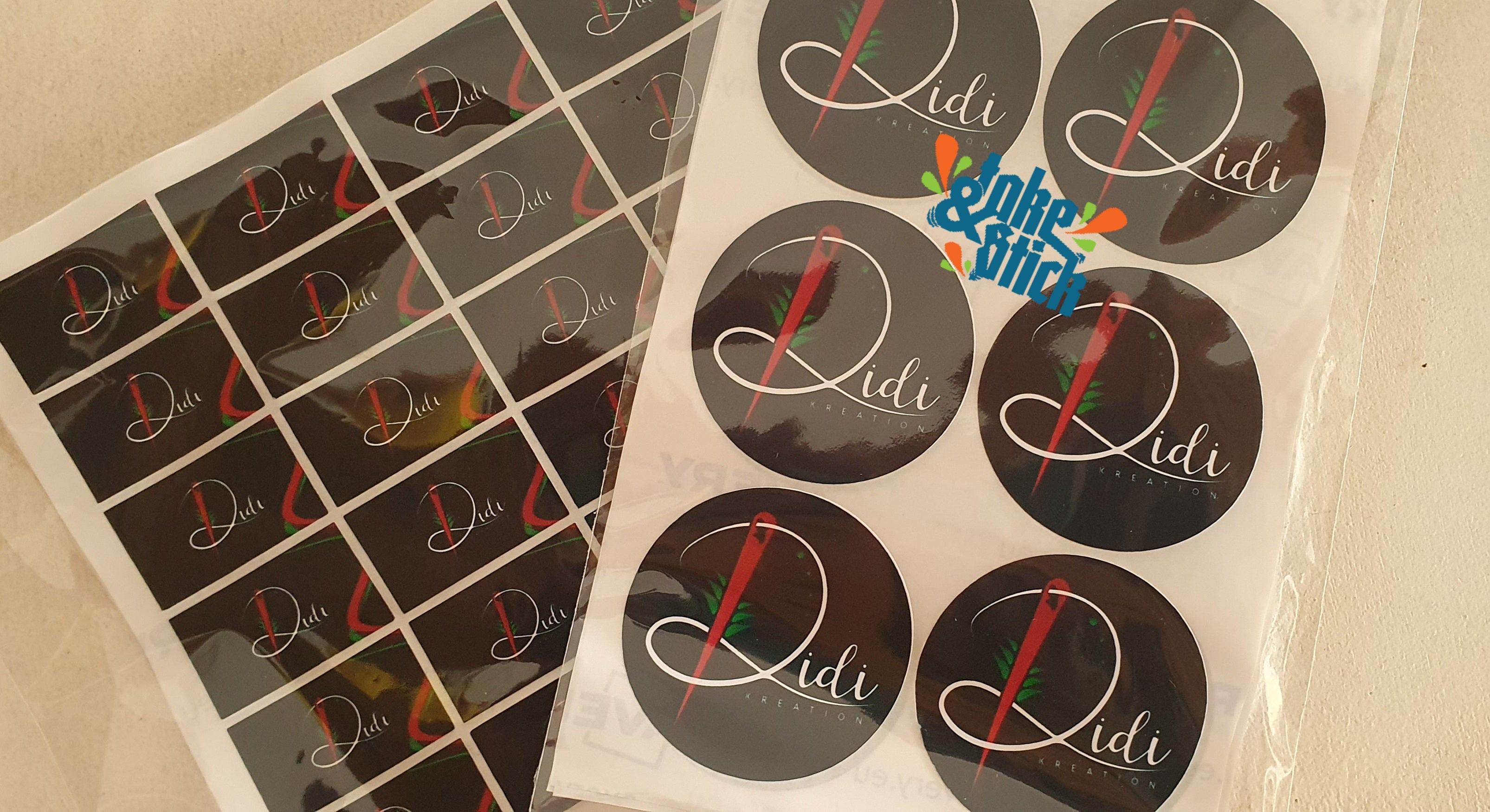 Étiquettes rondes Logos